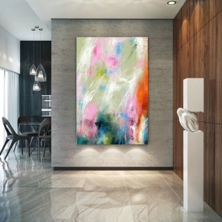 Extra Large Wall Art Palette Knife Artwork Original Painting,Painting on Canvas Modern Wall Decor Contemporary Art, Abstract Painting PaC368,abstract birch trees