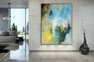 Large Abstract Painting,bright painting art,large vertical art,colorful abstract,modern textured DAc001,female abstract artists 20th century