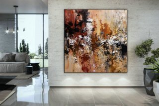 Extra Large Wall Art Palette Knife Artwork Original Painting,Painting on Canvas Modern Wall Decor Contemporary Art, Abstract Painting DMC161,large buddha canvas wall art