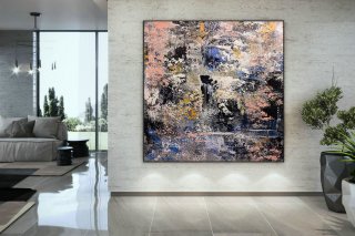 Extra Large Painting , Modern Acrylic Painting on Canvas, Original Wall Art, Painting Modern, Large Paintings DMC124,oversized framed canvas art