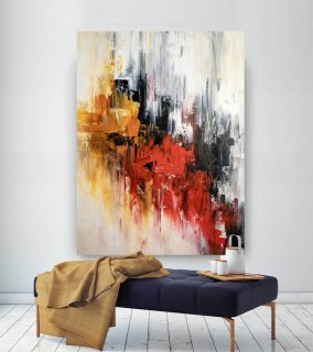 Large Abstract Painting,Modern abstract painting,bright painting art,painting on canvas,abstract painting,abstract texture art BNc001,alfred barr jr