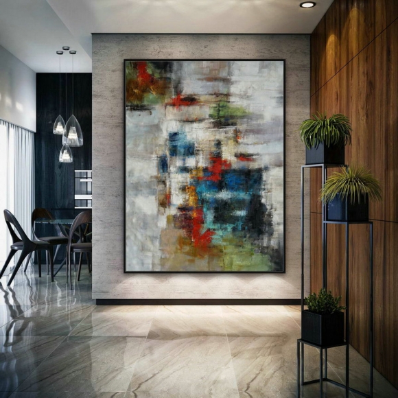 Modern Texture Abstract Contemporary Wall Art Hand Painted Oil Painting on Canvas Extra Large XXL 60" x 80" / 150x200cm,abstract art on wall