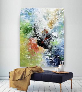 Large Modern Wall Art Painting,Large Abstract wall art,texture painting,colorful abstract,abstract wall art,texture wall art BNc089,large canvas wall art ikea