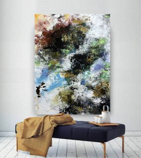Large Abstract Painting,Modern abstract painting,acrylics paintings,home decor wall,abstract painting,texture wall art BNc101,french female artists 20th century
