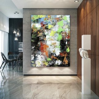 Large Abstract Painting,Modern abstract painting,painting wall art,bathroom wall art,colorful abstract,large textured art BNc091,huge wall art pieces