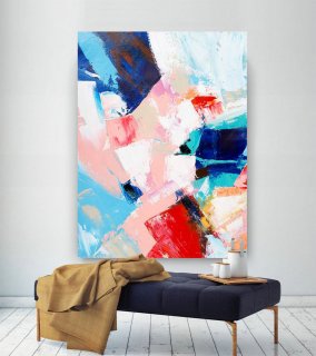 Extra Large Wall Art on Canvas, Original Abstract Paintings , Contemporary Art, Mdoern Living Room Decor ,Office Oversize Artworks lac634,human abstract art