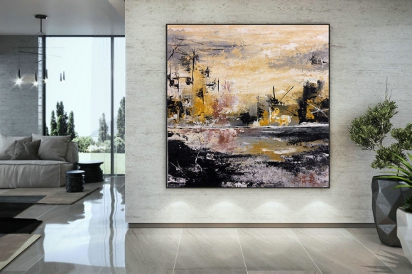 Extra Large Wall Art Palette Knife Artwork Original Painting,Painting on Canvas Modern Wall Decor Contemporary Art, Abstract Painting DMC140,extra large blank canvas for sale