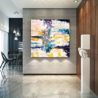 Extra Large Wall Art Original Handpainted Contemporary XL Abstract Painting Horizontal Vertical Huge Size Art Bright and Colorful lac709,x large canvas art