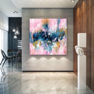 Extra Large Wall Art Palette Knife Artwork Original Painting,Painting on Canvas Modern Wall Decor Contemporary Art, Abstract Painting Pdc076,large freddie mercury canvas