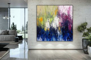 Large Abstract Painting,Modern abstract painting,painting colorful,large canvas art,abstract painting,acrylic textured DMC212,big canvas frame