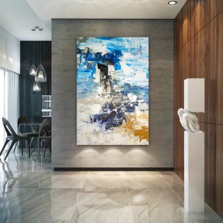 Large Modern Wall Art Painting,Large Abstract Painting on Canvas,canvas custom art,texture painting,living room wall art BNc048,tate modern clock exhibition